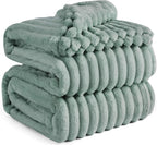 Bedsure GentleSoft King Size Blanket for Bed - Cozy Soft Blankets for Women, Cute Large Fleece Throws for Girls, Sage Green, 108x90 Inches