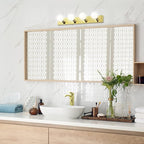 Design House 500868 4-Light Vanity Strip Light Contemporary Dimmable for Bathroom, Bedroom, Makeup Vanity, Polished Brass