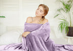 Utopia Bedding Fleece Blanket Queen Size Lilac 300GSM Luxury Fuzzy Soft Anti-Static Microfiber Bed Blanket (90x90 Inch)