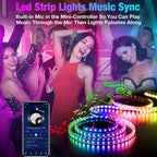 130ft Led Lights for Bedroom, APP Control Music Sync Color Changing Led Lights, Led Strip Lights with Remote for Room, Kitchen Party,Home Decoration