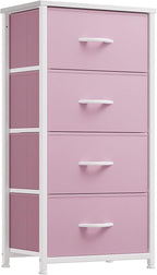 YITAHOME Dresser with 4 Drawers - Storage Tower Unit, Fabric Dresser for Bedroom, Living Room, Closets - Sturdy Steel Frame, Wooden Top & Easy Pull Fabric Bins