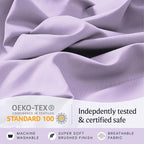 LuxClub 4 PC Full Sheet Set, Breathable Luxury Bed Sheets, Deep Pockets Wrinkle Free Cooling Bed Sheets Machine Washable Hotel Bedding Silky Soft - Lavender Full