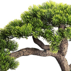 Artificial Bonsai Tree, Large Faux Pine Plants 15 inch, Faux Juniper Potted Plants Indoor Decor for Office Desk Home Table, Greenery Desktop Bonsai Plant for Room Decorations, Tall 15"