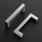 Ravinte 5 Pack Brushed Nickel Kitchen Cabinet Handles 3-1/2 Inch Cabinet Pulls Square Kitchen Hardware for Cabinet Drawer Pulls Drawer Handles Come with Screwdriver