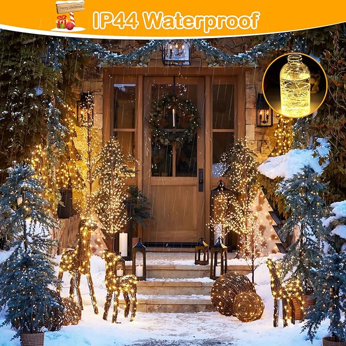 Decute 164FT 500LED Christmas Fairy String Lights Dimmable with Remote Control Copper Wire Starry Lights with UL Cerficated Decorative for Party Wedding Bedroom Christmas Tree Warm White