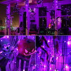 ODEETRONIC Purple Halloween Lights, 98.4ft 300 LED Purple String Lights, 8 Modes Halloween Light String Connectable, Plug in Twinkle Fairy Light Waterproof for Outdoor Holiday Party Home Tree Decor