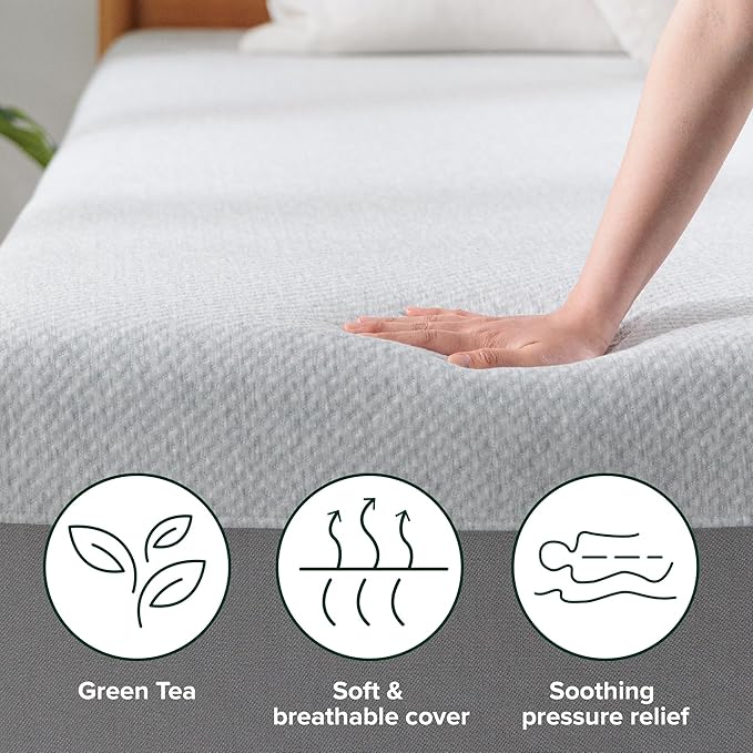 ZINUS 10 Inch Ultima Memory Foam Mattress [New Version], Full, Fiberglass Free, Medium Firm Feel, Breathable Airflow Memory Foam, Certified Safe Foams & Fabric, Mattress in A Box