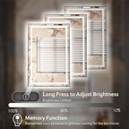 36"x 24" LED Bathroom Mirror with Black Frame, Bathroom Mirror with Lights Front and Backlit, Lighted Mirror Stepless Dimmable, Anti-Fog, Memory, LED Vanity Mirror with Lights 3 Colors