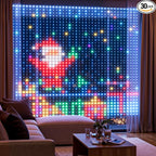 Brightown Smart Curtain String Lights App Controlled - 900 LED DIY Hanging Fairy Light Pattern and Text Programmable, Music Sync with Remote, Waterproof Smart Valentine's Party Lights Indoor Use