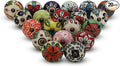 Knobs for Cabinets and Drawers Assorted Ceramci Cupboard Wardrobe Furniture Knob Door Pull Handles for Dresser Kitchen Wardrobes Boho Home Interior Decor -Pack of 20