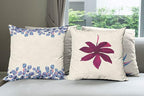 Ambesonne Botanical Throw Pillow Cushion Case Pack of 4, Minimalist Watercolor Painting Leaves Agave Branches Plant in a Pot, Modern Accent Double-Sided Digital Printing, 20", Dark Pink and Ceil Blue