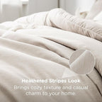 Bedsure Twin/Twin XL Comforter Set - Beige Soft Bedding for All Seasons, Cationic Dyed Bed Set, 2 Pieces, 1 Twin Size Comforter (68"x88") and 1 Pillow Sham (20"x26"+2")