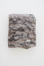 GRACED SOFT LUXURIES Large Throw Blanket Super Soft Comfy Warm Elegant Cozy Faux Fur for Home, Sofas, Couches, Beds, Chairs (Large 50" x 60", Marbled Gray)