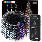 BrizLabs Smart Christmas Tree Lights, 262ft 800 LED Color Changing WiFi Christmas Lights Work with Alexa & Google Home, Cool White & Multicolor APP Xmas Light Music Sync Smart Light for Xmas Tree Home