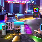 150 ft LED Lights for Bedroom Music Sync RGB LED Strip Lights with APP & Remote Control LED Lights for Room Home Party Christmas Wall Decor (2 Rolls of 75ft)