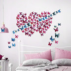 Amaonm 24pcs 3D Vivid Special Man-Made Lively Butterfly Art DIY Decor Wall Stickers Decals Nursery Decoration, Bathroom Décor, Office Décor, 3D Wall Art, 3D Crafts for Wall Art Kids Room Bedroom