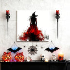 Black Wall Candle Holder Decor - 24.4 Inch Long Metal Gothic Wall Art Decor for Halloween Bedroom Living Room - Candle Sconces Set of 2 for Porch Hallway Entryway Beside TV