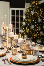 Hosley's 8" High Silver Finish Taper Candle Holder. Ideal Gift and Use for Weddings, Party, Spa or Aromatherapy