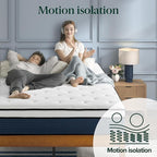 ZINUS 10 Inch Comfort Support Hybrid Mattress [New Version], Full, Fiberglass Free, Medium Plush, Motion Isolation, Certified Safe Foams & Fabric, Mattress in A Box