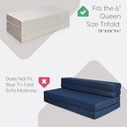 Milliard Carry Case for the Tri-Folding Memory Foam Mattress 6 Inch Queen Size (78" x 58" x 6")(Mattress NOT Included)