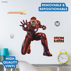 Marvel Iron Man Wall Decals - 22" Avengers Removable Vinyl Stickers for Kids Bedroom Playroom Bathroom - Peel and Stick Room Décor