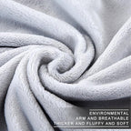 Polar Fleece Throw Blankets Travel Size for The Bed Extra Soft Brush Fabric Super Warm Sofa Throw Blanket 50" x 61"(Gray Travel)