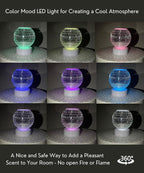 SCANDINORDICA Disco Ball Wax Warmer Rotating with Colors Changing Night Light, Cute Scent Oil Candle Wax Melts Warmer for Home, Disco Candle Warmer Wax Melter | Disco Ball Decor for Home