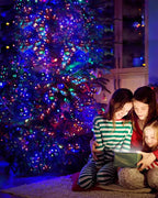 Blingstar Christmas Lights Multicolor 66 Ft 200 LED String Lights 30V Plug in Connectable Twinkle Lights 8 Modes Bright Green Wire Decorative Lights for Indoor Outdoor Xmas Tree Bedroom Holiday Party