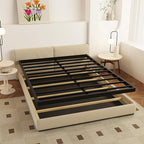 Queen Size Box Spring 2 Inch Low Profile, Heavy Duty Metal Box Spring Bed Base Bunkie Board, Mattress Foundation, Easy Assembly, Noise Free, Black