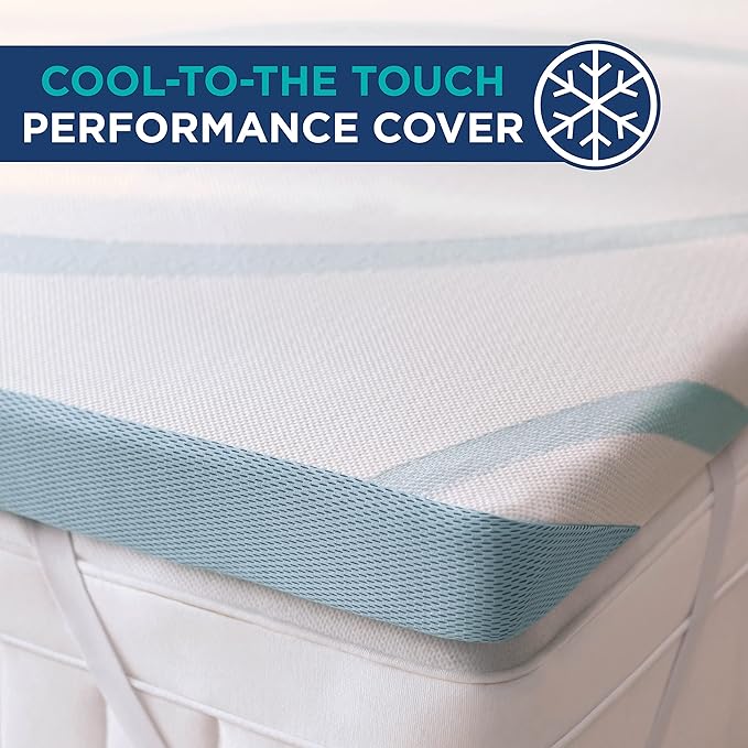 Tempur-Pedic TEMPUR-Adapt + Cooling 3-Inch California King Mattress Topper Medium Luxury Premium Foam, Washable Cover, Medium Cooling Topper,White