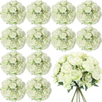 Geosar 16 Bundles Artificial Peonies Flowers Fake Silk Peony Bouquet Faux Peonies Flowers Bulk for Decoration Vase Floral Arrangements Wedding Party Table (Green)
