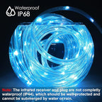 OMIKA 120 LED Rope Lights Plug in, 40ft 16 Colors Changing Outdoor String Light Waterproof with Remote Timer Twinkle Lights for Wedding Garden Patio Party Indoor Outdoor Decor(132 Modes)