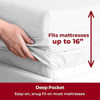 Mellanni Split King Sheets Set - 5 PC Iconic Collection Bedding - Hotel Luxury, Extra Soft, Cooling Bed Sheets - Wrinkle, Fade, Stain Resistant (Split King, White)