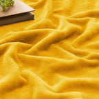 BEDELITE Fleece Blanket Yellow Throw Blanket for Couch & Bed, Luxury Plush Cozy Fuzzy Blanket 50" x 60", Super Soft Warm Lightweight Throw Blanket for Travel Camping