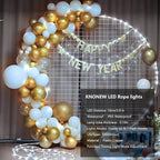 KNONEW 328FT 1000LED Rope Lights for Outside,Outdoor String Lights Waterproof 8 Modes Clear Tube Light for Indoor,Bedroom,Wedding,Garden,Patio,Christmas,Tree,Rv,Holiday Decoration(Cold White)