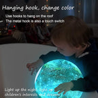 7.9 inch Large Moon Lamp Galaxy Starry Moon Night Light with Touch and Remote Control 16 Colors as Cool Lamp Gift for Boys or Girls