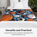 Dawhud Direct Sports Fleece Blanket for Bed, 50x60 Inches Sports Fan Fleece Throw Blanket for Adults and Kids - Soft Plush Blanket - Queen Size