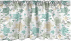 Ambesonne Turtles Window Valance, Illustration of Repeating Motifs of Animal Print in Assorted Tones, Curtain Valance for Kitchen Bedroom Decor with Rod Pocket, 42" x 12", Seafoam and Grey Yellow