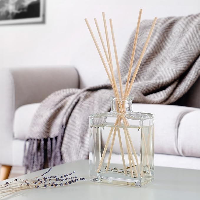 Urban Naturals Eucalyptus Sage Reed Diffuser Oil Gift Set – Eucalyptus, Sage, Mint, Lime & Cedarwood Essential Oils– Relaxing Scent – Sleek Rectangular Refillable Glass Bottle – Made in The USA