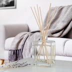 Urban Naturals Pumpkin Brulee Scented Sticks Reed Diffuser Oil Set – Fall Pumpkin Pie, Nutmeg & French Vanilla – Sleek Rectangular Refillable Glass Bottle – Made in The USA