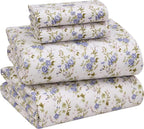 RUVANTI Flannel Sheets King Size - 100% Cotton Brushed King Size Sheets Set - Deep Pockets 16 Inches Bed Sheets - All Seasons Breathable & Extra Soft - Warm & Cozy, 4 Piece, Sand Rose