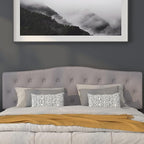 Flash Furniture Cambridge Tufted Upholstered King Size Headboard in Light Gray Fabric