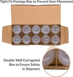 Simba Lighting Small Globe G16.5 Round Bulb 25W E12 Candelabra Base (10 Pack) for Chandelier, Ceiling Fan, Decorative Vanity Lights, Sconce, Aromatic Wax Warmer, Frosted Glass 120V, 2700K Warm White