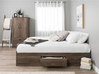 Prepac Mate's Queen 6-Drawer Minimalist Platform Storage Bed, Contemporary Queen Bed with Drawers 81.5" D x 63" W x 18.75" H, Drifted Gray, DBQ-6200-3K