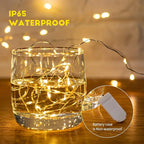 Brightown 24 Pack Fairy Lights Battery Operated String Lights - 7 ft 20 LED Mini String Lights Waterproof Silver Wire Firefly Lights for Vases Mason Jars DIY Crafts Plants Table Centerpieces Wedding