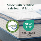 ZINUS 8 Inch Spring Sensation Hybrid Mattress [New Version], Full, Fiberglass Free, Medium Firmness, Durable Support, Certified Safe Foams & Fabric, Mattress in A Box