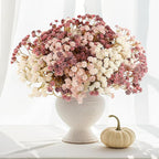 Baby Breath Fall Flowers Artificial Bulk, 15Pcs Fall Decor Fake Gypsophila Plants Bouquets Flowers Real Touch Faux Babies Breath Arrangement for Home Autumn Wedding Party Vase Decoration Pink