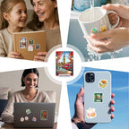 100 Pieces England Sticker London Travel Funny Stickers Vinyl Waterproof for Kids Adults Car, Wall Decor Decal, Hard hat Scrapbook Laptop Phone Birthday Christmas Gift