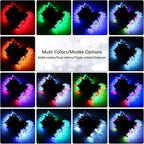 Brizled RGB Christmas Lights, 33ft 100 LED C5 Color Changing Outdoor, Connectable String Lights with Remote, Dimmable Xmas Tree Party