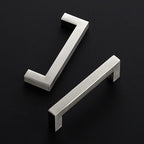Ravinte 3 Pack 4 Inch Kitchen Square Cabinet Handles Satin Nickel Cabinet Pulls Brushed Nickel Drawer Pulls Kitchen Cabinet Hardware Handles